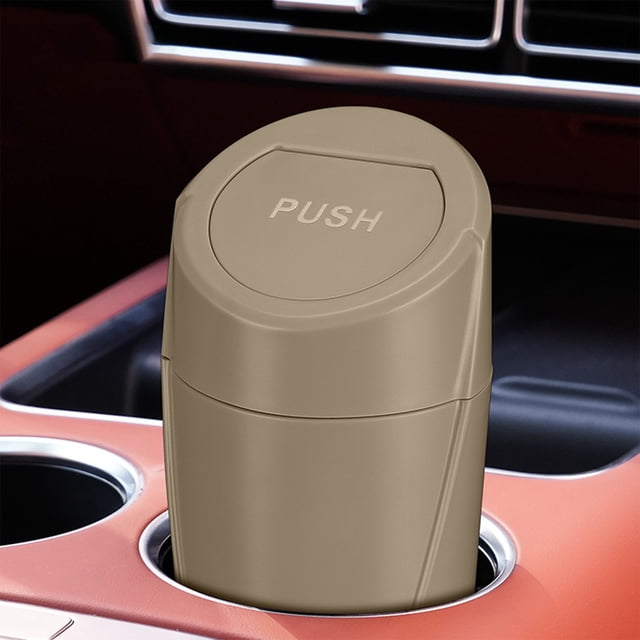 CxhicLuv Car Trash Can, Auto Mini Bin, Multifunctional Home & Car Use Separable Washable, Car Interior Accessories, Trash Storage for Drivers, Families, Beige