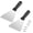 PP Handle, variant on Metal Spatula Set of 2, 9.8 x 3.6In Stainless Steel Slant-edge Turner Flipper Scraper, Flat Top Griddle Teppanyaki Hibachi Tools for Barbecue Camping Cooking, Plastic Handle & Easy to Clean