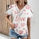 thumbnail image 1 of Puntoco Liquidación de blusas cortas para mujer, blusas casuales de manga corta con cuello en V a la moda para primavera y verano, 1 of 5