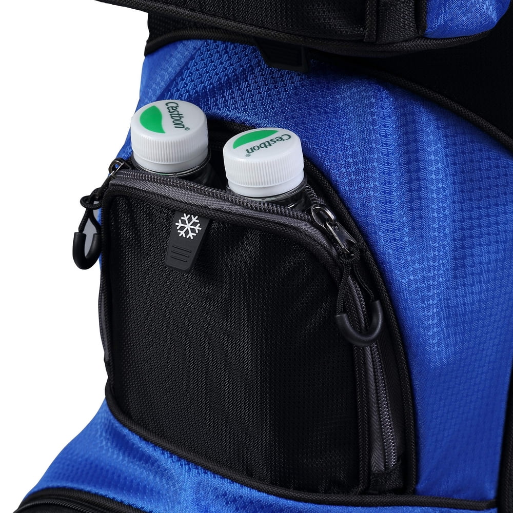 MacGregor Golf VIP Deluxe 14-Way Cart Golf Club Bag, 9.5 In. Top Black and Blue