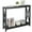 Black, variant on WDZS Console Table 39.4”, 2-Tier Narrow Sofa Side Table with Storage Shelf, Entrance Table for Hallway/Foyer/Living Room/Corridor/Office,Brown