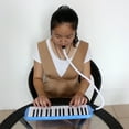 thumbnail image 4 of 32 Teclas de piano Melodica Instrumento musical con estuche blando para principiantes de amantes de la música (azul), 4 of 4