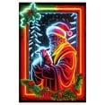 thumbnail image 2 of HomelyJoy Glow in Dark UV Activated Christmas Garage Door Cover 2D Flat Banner with Santa Elf Design for Outdoor Indoor Xmas Holiday Decoration, 2 of 9