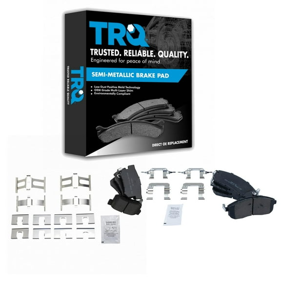 TRQ Front & Rear Semi-Metallic Disc Brake Pad Set for Suzuki SX4 New BFA20246