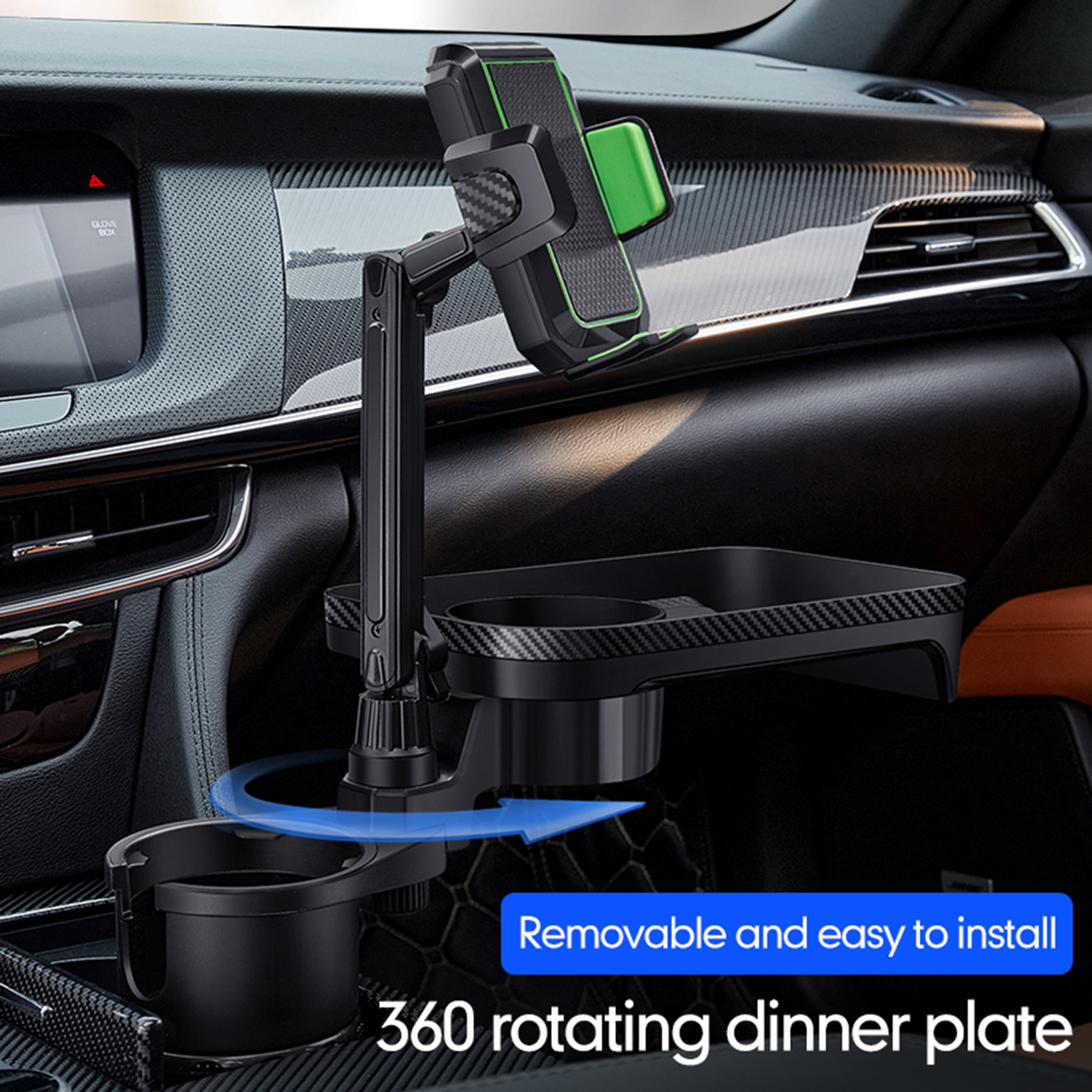 Aoresac Cup Holder Expander with 360° Rotation Tray photo 5