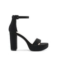 thumbnail image 2 of Sandalias de Plataforma con Tacón Grueso para Mujer DREAM PAIRS en Negro, 2 of 7