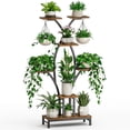 thumbnail image 4 of Soporte para plantas con luces de cultivo VOZZYOTO de 7 niveles y 63 pulgadas, 4 of 9