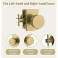 thumbnail image 3 of Mega Handles | Laura Passage Knob | Satin Brass, 3 of 4