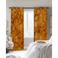 thumbnail image 4 of Orange Geometric Kitchen Curtains Modern Luxury Aesthetic Abstract Motifs Cafe Short Curtains for Bathroom Blackout Window Curtain Small Window Treatment Drapes for Bedroom Living Room 52"x45"x2, 4 of 9