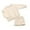 Beige, variant on Krdevn Boys Girls 2 Pcs Pullover Sweat Suit Unisex Kids Long Sleeve Hoody Tops Elastic Waist Shorts Pockets Set,Kids Clothing,12-24 Months