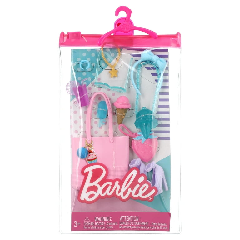 Barbie Accessories Pack 11 Dessert and Candy Themed Storytelling Fashion Pieces Multicolor 1.93 in