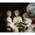 thumbnail image 2 of Sir Joshua Reynolds 14x12 Gold Ornate Wood Frame and Double Matted Museum Art Print Titled - The Ladies Waldegrave (1780), 2 of 4