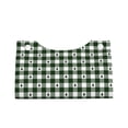 thumbnail image 2 of Uemuo Green White Christmas Tree Lumberjack Plaid Pattern Tissue Box Cover Holder, Triangle with Bottom Belt - PVC Leather Decorative Organizer for Tabletop, Bathroom, Car, Office, 2 of 9
