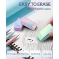 thumbnail image 5 of Four Candies Mechanical Pencils 0.7mm, with HB & 2B Lead Refills 0.7, Pastel Eraser Set & Eraser Refills, 16-Count Pack with Case, Cute Aesthetic Supplies for Writing, Drawing, 5 of 8