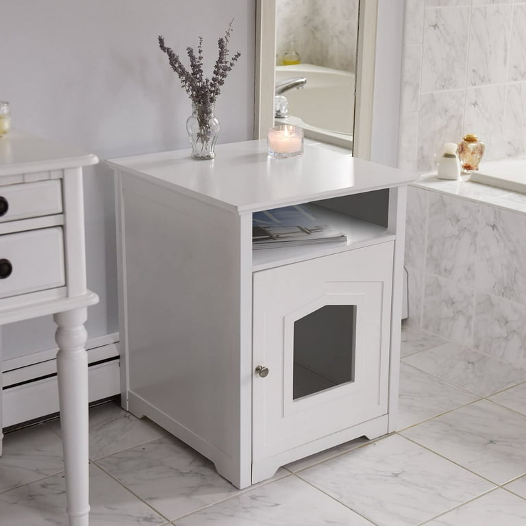 Arf Pets Designer Enclosed Cat Litter Box Furniture House with