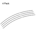 thumbnail image 2 of Unique Bargains 300mm Length PVC Coated Stainless Steel Keyring Loop Cable Black 4 Count, 2 of 6