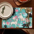 thumbnail image 5 of Labrador Dogs with Pioneer Flower Summer Placemats Table Placemats Set Of 4-Linen Kitchen Washable Placemats Table Mats 12x18 Inch Non-Slip Heat Resistant, 5 of 6