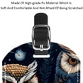 thumbnail image 4 of Square 2Pack PU Leather Cartoon Owl Cruise Luggage Tag with Privacy Cover and Name ID Tag for Travel Handbags Backpacks Luggage Tags, 4 of 6