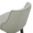 thumbnail image 4 of CHITA 26 inch Faux Leather Swivel Upholstered Counter Height Bar Stools with Full Back, Set of 2, Creamy Gray, 4 of 14