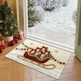 thumbnail image 3 of Christmas Decor Doormat Holiday Outdoor Front Door Rugs, Christmas Embroidered Bathroom Carpet Entrance Doormat, Sled & Gifts Design Farmhouse Entryway Mat Rugs, Christmas Welcome Mat, 3 of 6