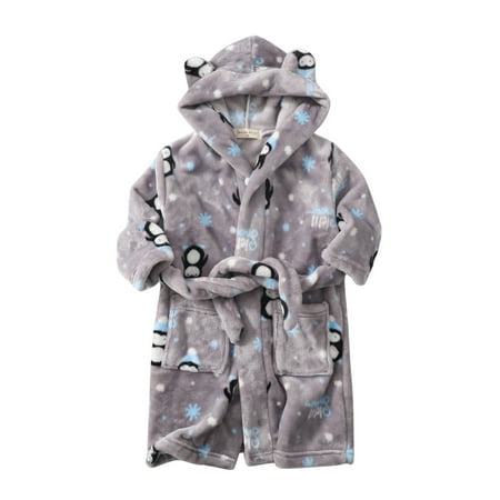 

Boys Clothes Set Toddler Boy Toddler Kids Baby Boys Girls Robe Suit Cartoon Bathrobes Hooded Warm Flannel Night-Robe Sleepwear Cute Pajamas Set Teens Pajamas Size 14 16