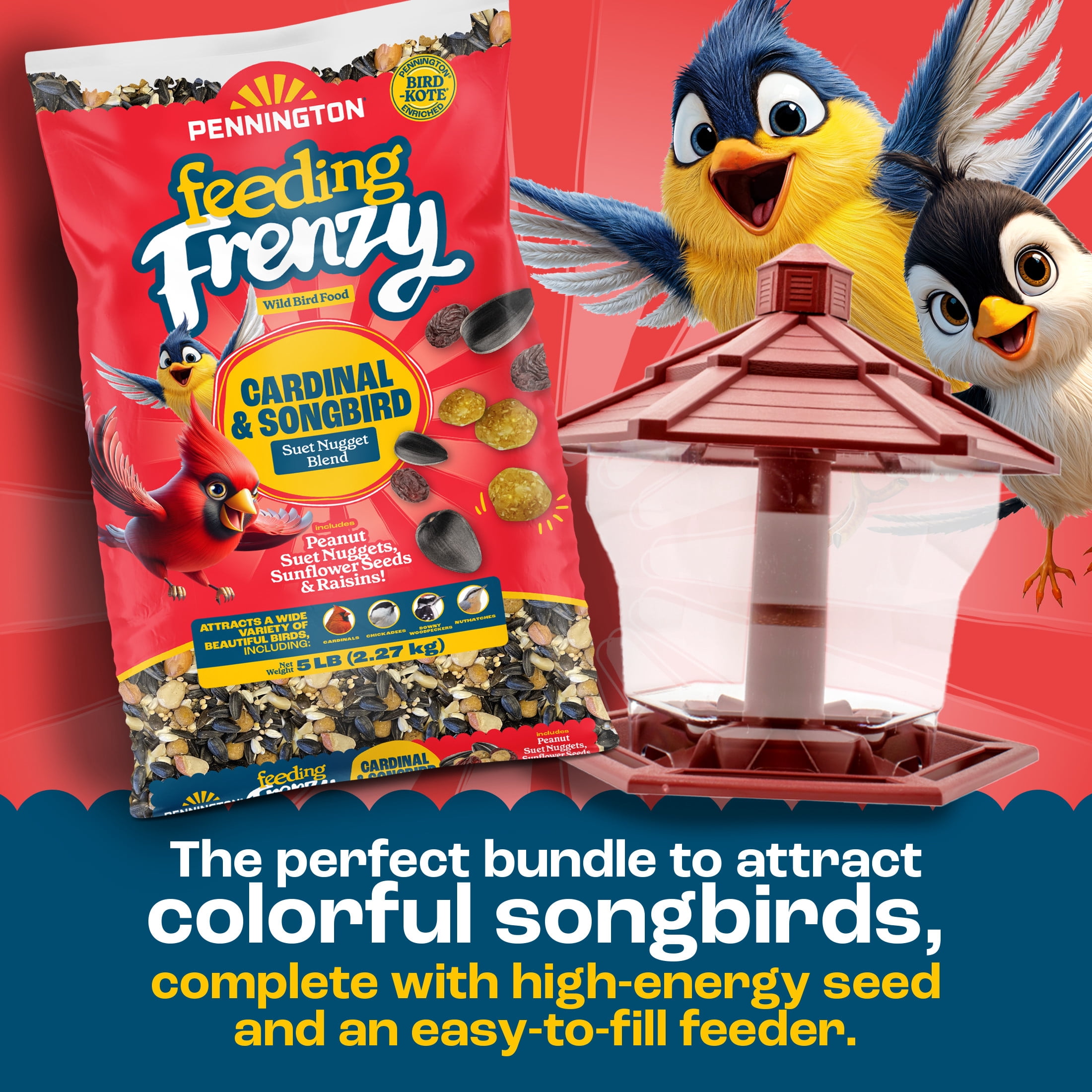 Pennington Bird Feeding Starter 5lb Red
