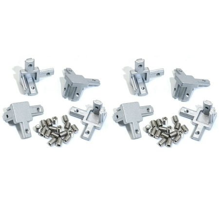 

8Pc 2020 Series 3 Way End Corner Bracket Connector for European Standard 6mm T Slot 20 x 20mm Aluminum Extrusion