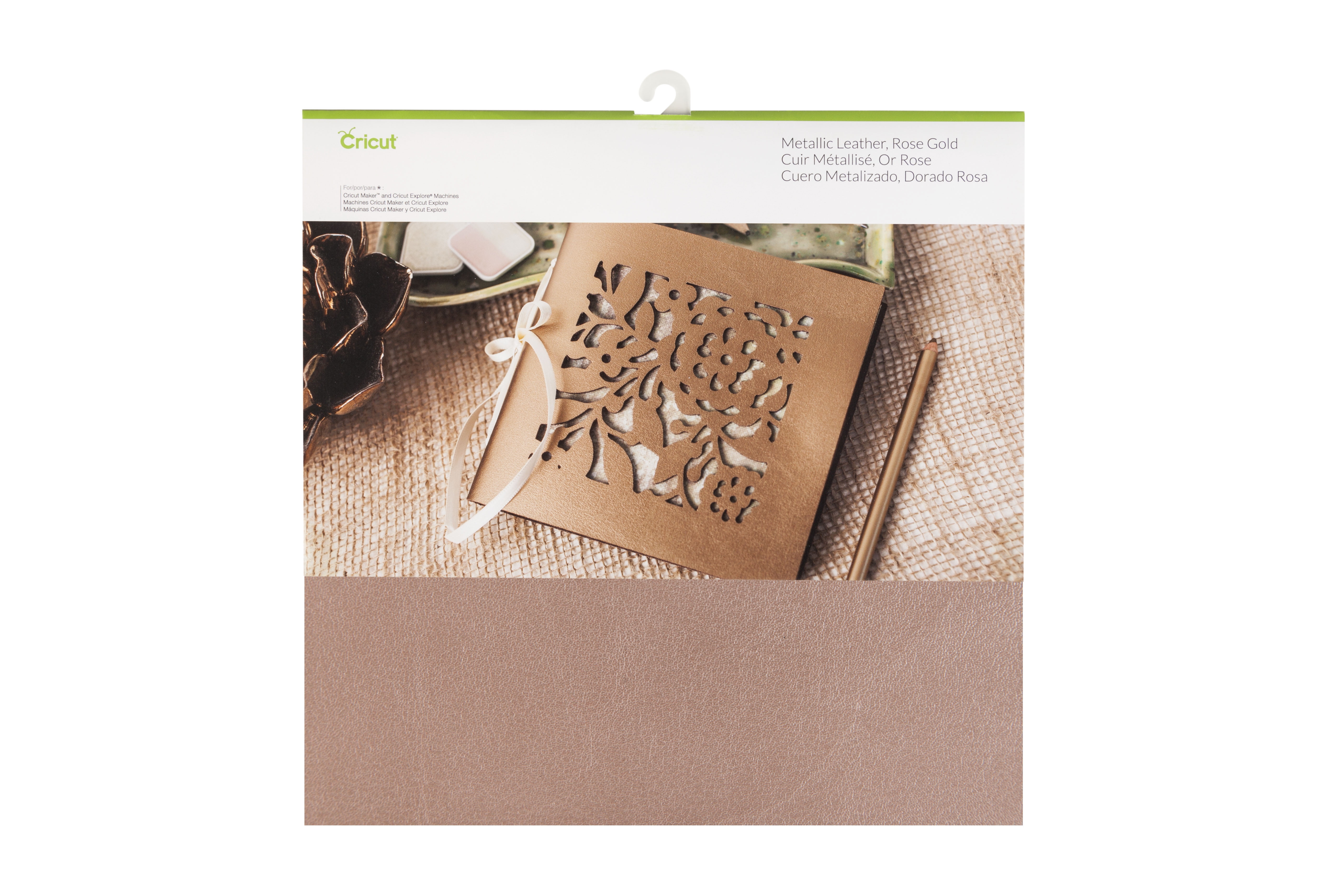 botanic poppy rose gold leather