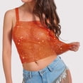 thumbnail image 5 of Kureaily Stylish Women's Tank Tops For Parties And Nightclubs Rhinestone Sleeveless Crop Top For A Seductive Solid Color Camisole, 5 of 6