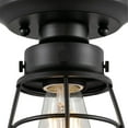 thumbnail image 3 of Westinghouse Westinghouse Lighting 6130700 Bandera Vintage-Style 5 Inch, One Light Semi-Flush Mount Ceiling Fixture, Matte Black Finish, Cage Shade, 3 of 5