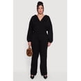 thumbnail image 2 of Women's Plus Size Almost Famous Brushed Knit Flare Leg Pants, 2 of 4
