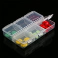 thumbnail image 6 of Ludlz 2pcs Pill Organizer Case, Clear Braille 6 Cells Pill Medicine Drug Storage Case Plastic Box Portable Weekly Pill Box for Vitamin and Supplement Holder, 6 of 7