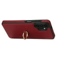 thumbnail image 3 of Allytech for Samsung Galaxy A13 4G/5G Case with Ring Holder, Premium PU Leather Kickstand Shockproof Cards Holder Cash Pocket Wallet Case Cover for Samsung Galaxy A13 4G/5G- Red, 3 of 5