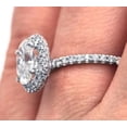 thumbnail image 2 of 2.00 Cts Oval Cut Moissanite Diamond Engagement Ring / 18K White Gold Plated Anniversary Ring/ Wedding Ring / Dainty Ring / Promise Ring, 2 of 2
