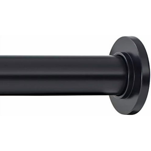 Tension Curtain Rod - Spring Tension Rod for Windows or Shower, 24 to 36 Inch. Black