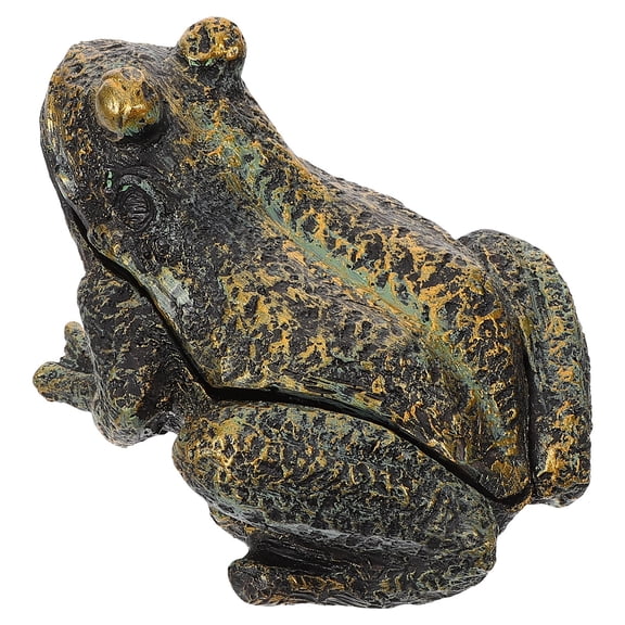 Tineasur Frog Shaped Resin Key Hider Outdoor Safe Key Box Weatherproof Storage