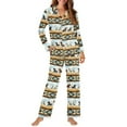 thumbnail image 4 of DISNIMO Horse Aztec Print Women 2 Piece Pajama Set Long Sleeve Sleepwear with Long Pants Button Down Pj Lounge Sets Casual Comfy Loungewear Nightwear with Pockets, XS, 4 of 7