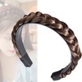 thumbnail image 3 of HLONK Bandeau Dur Tressé pour Femmes - Pièce de Cheveux Perruques Mode Tresses Rétro Fraîches Épingle à Cheveux Deux Brins, 3 of 5