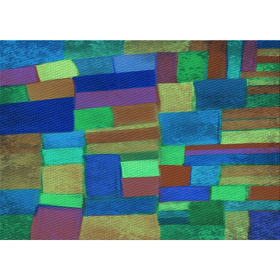 Ahgly Company Indoor Rectangle Patterned Medium Sea Green Area Rugs, 2' x 3'