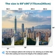 thumbnail image 3 of Peel and Stick Wallpaper Taipei city panorama Taiwan Modern Art Wall Mural Decor Self Adhesive and Removable 69in x 98in, 3 of 8