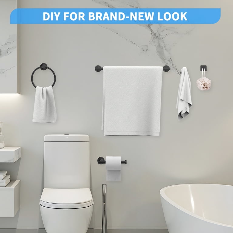 PHANCIR 7-Piece Bathroom Hardware Set, Matte Black photo 4