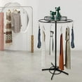 thumbnail image 2 of 360° Rotatable Round Garment Rack,Height Adjustable Clothing Display Shelf,Commercial Floor Standing Clothes Hanging Rack for Retail Boutiques,Black, 2 of 7