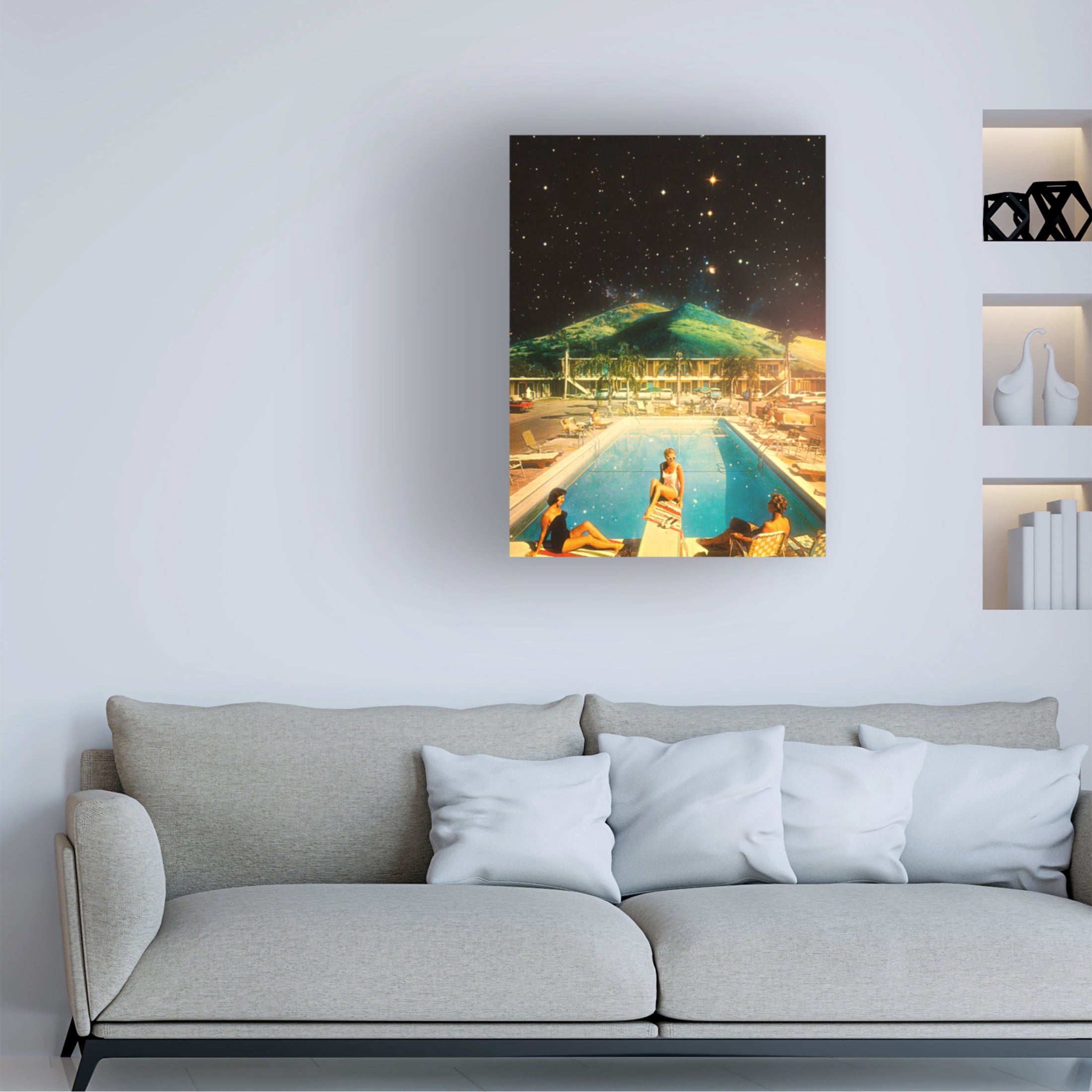 Trademark Fine Art Taudalpoi Space Pool Canvas Wall Art