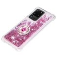 thumbnail image 4 of Funda para Samsung Galaxy S20 Ultra 5G con Brillo Líquido Flotante, Purpurina, Parachoques y Anillo Giratorio Soporte, 4 of 5