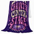 thumbnail image 2 of Theater Stage Main Character Center Stage Musical, Cozy Typography Art Scene, Warm Flannel Blanket for Living Room and Reading Nook, Art Lovers Housewarming Gift, Artistic Home Decor, 2 of 9