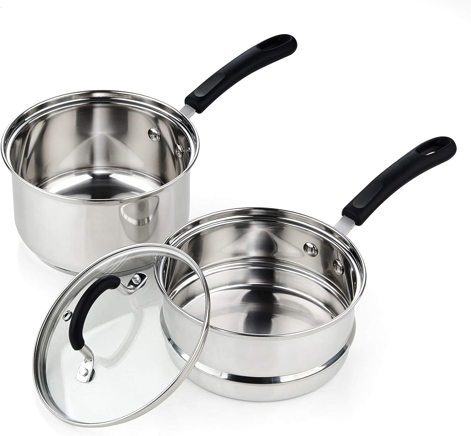 Cook N Home Double Boiler Saucepan - Thumbnail 3