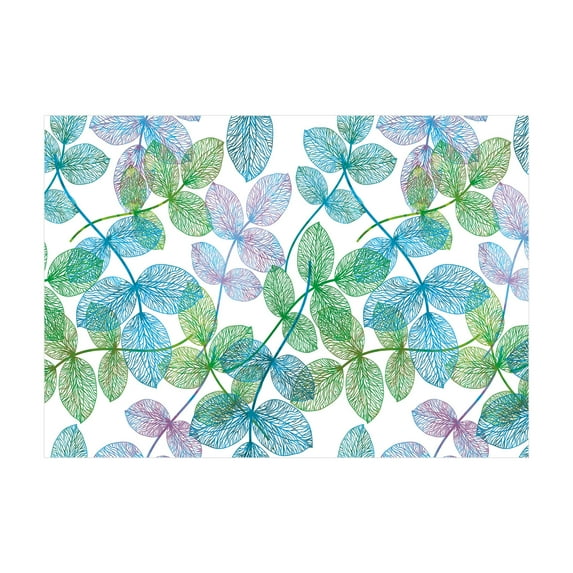 Ambesonne Floral Jigsaw Puzzle, Flowers Leaves Ivy Ombre, Heirloom-Quality Fun Activity for Family Durable Cardboard, 1000 pcs, Fern Green Pale Blue