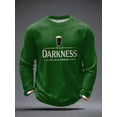 thumbnail image 5 of Men's Hello Darkness My Old Friend Shirts Waffle Long Sleeve T-Shirt St. Patrick's Day Shirt, 5 of 6