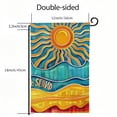thumbnail image 3 of PHYHOO  Hello Sunshine Summer Garden Flag Vertical Double Sided Sea Welcome Spring Farmhouse Holiday Outside Decorations Burlap Yard Flag White, 3 of 6