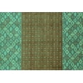 thumbnail image 1 of Ahgly Company Machine Washable Indoor Rectangle Abstract Turquoise Blue Modern Area Rugs, 7' x 10', 1 of 4